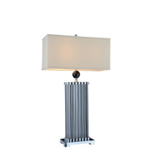 Blanco lámpara de mesa de acero de sombra (GT8416-2)